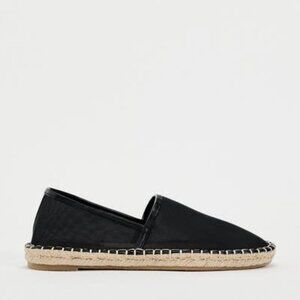 ZARA Mesh Espadrille | Black | Barely Worn | Size 39